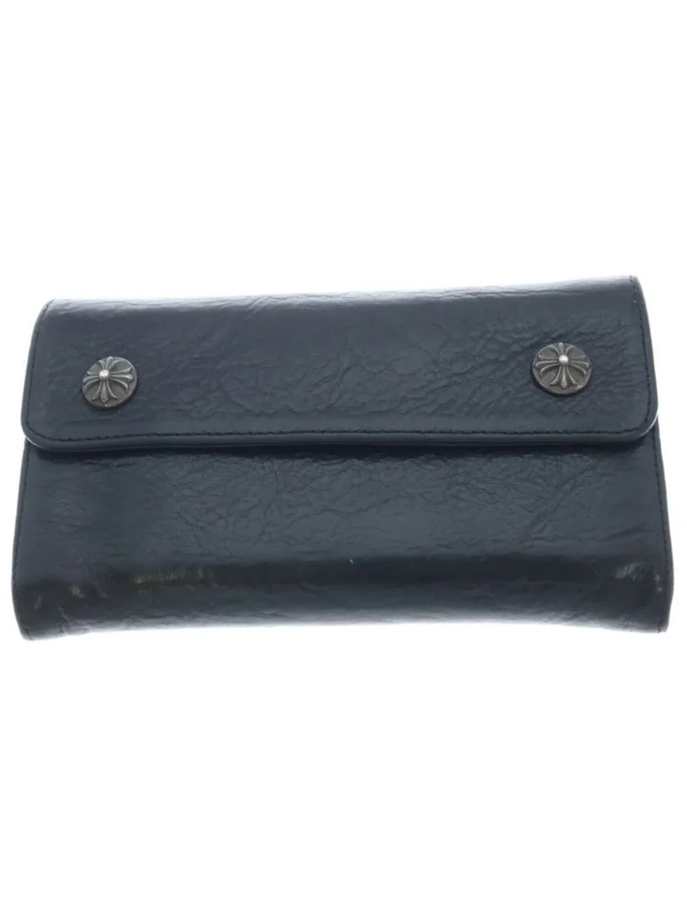 Chrome Hearts Wave Leather Wallet Black
